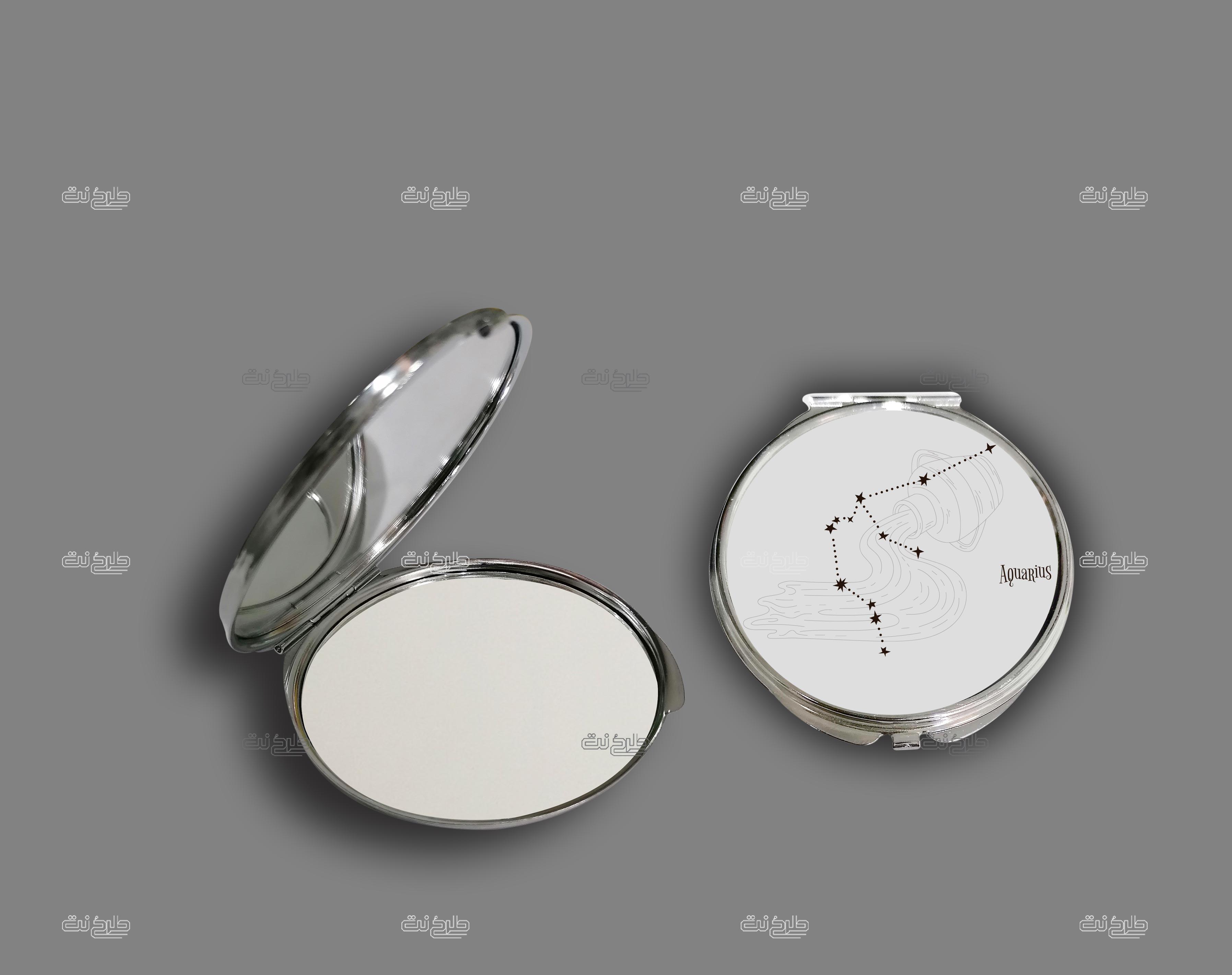 دانلود طرح لایه باز آینه ماه تولد با متن AQuaRiuS