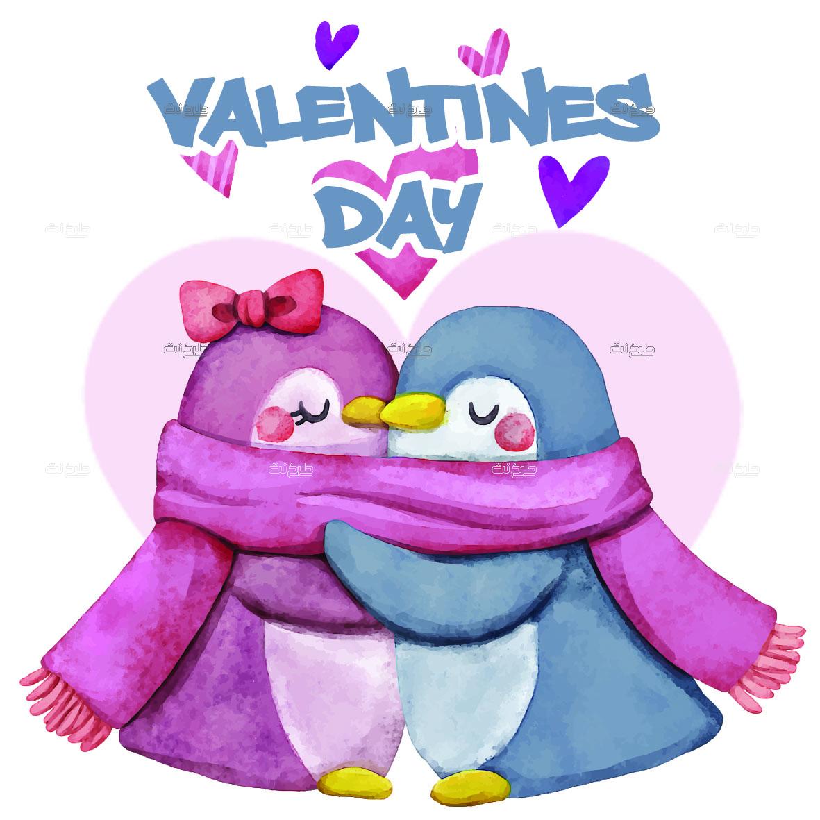 دانلود طرح لایه باز پست عشق با متن "Valentine's Day"