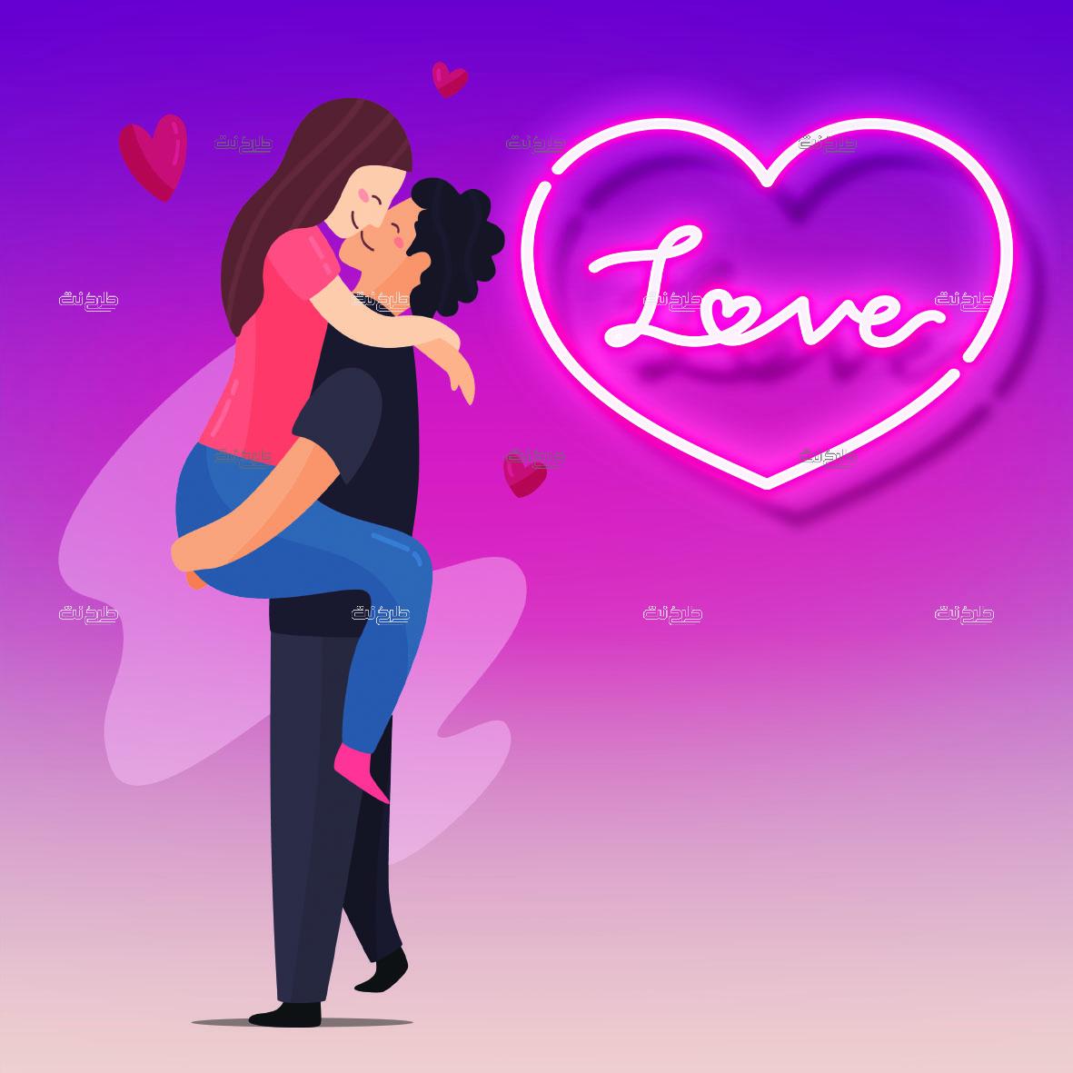 دانلود طرح لایه باز استوری عشق با متن "LOVE"