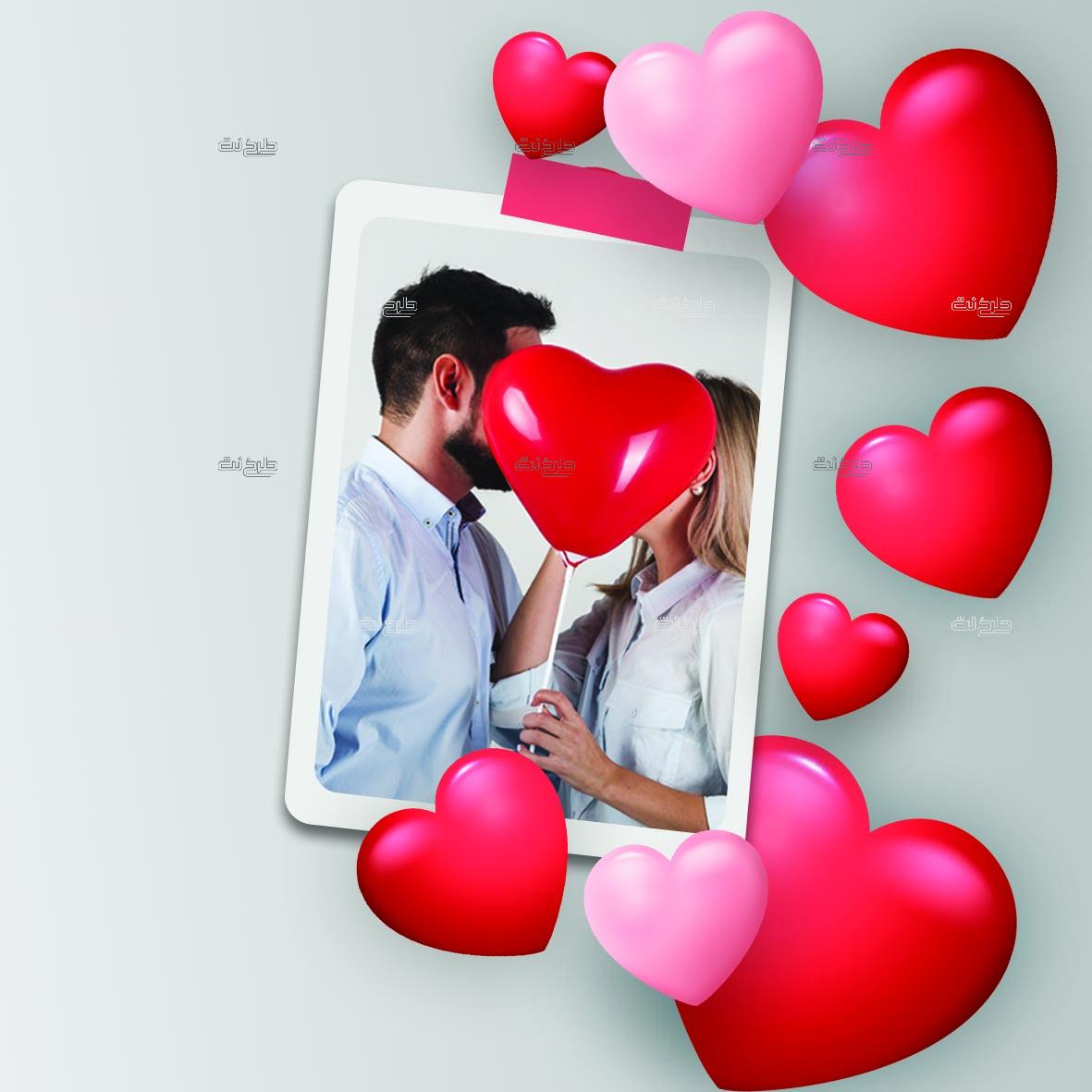 دانلود طرح لایه باز پست عشق با متن "love"